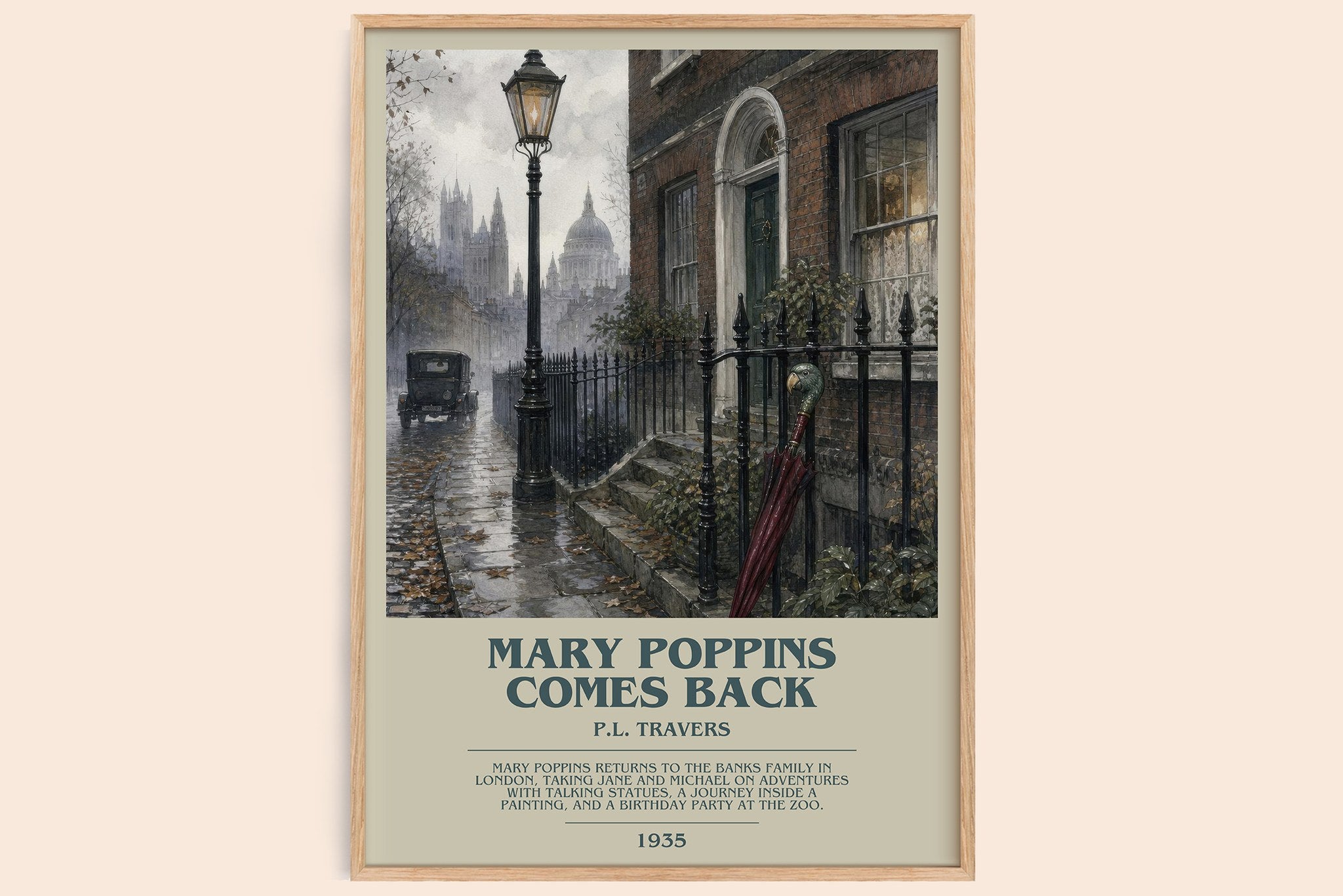 Mary Poppins Comes Back Bookish Wall Art by P.L. Travers