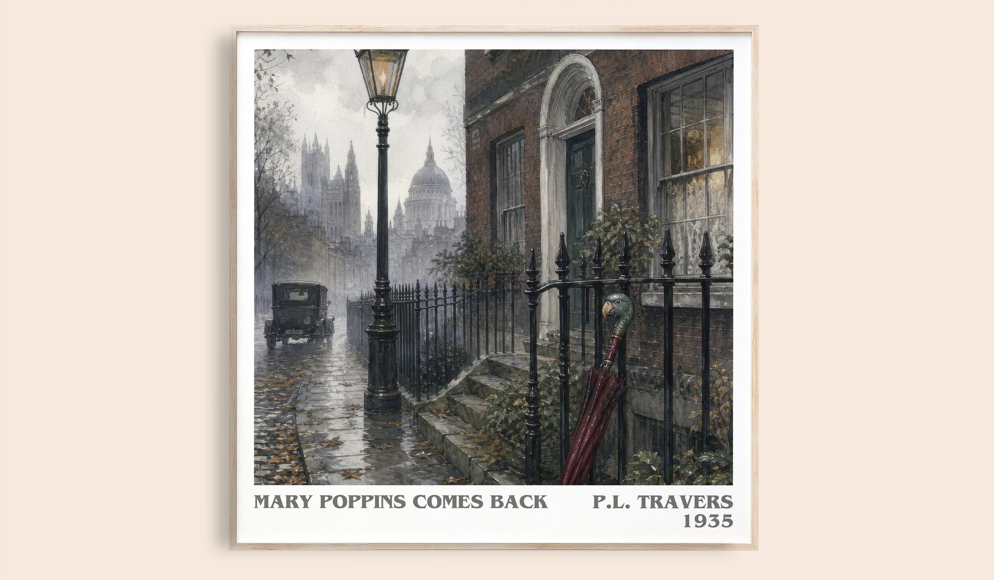 Mary Poppins Comes Back Literary Art Print by P.L. Travers
