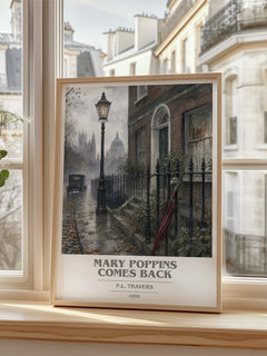 Mary Poppins Comes Back book cover poster colour and style options – P.L. Travers book art