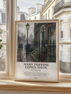 Mary Poppins Comes Back bookish poster colour and style options – P.L. Travers book art