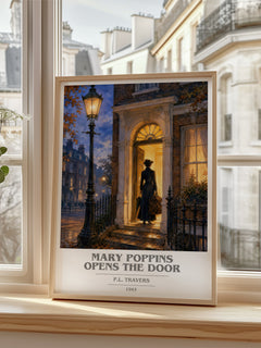 Mary Poppins Opens the Door book cover poster colour and style options – P.L. Travers book art