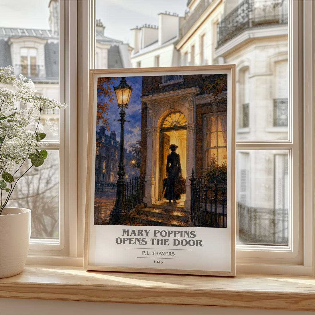 Mary Poppins Opens the Door book cover poster colour and style options – P.L. Travers book art