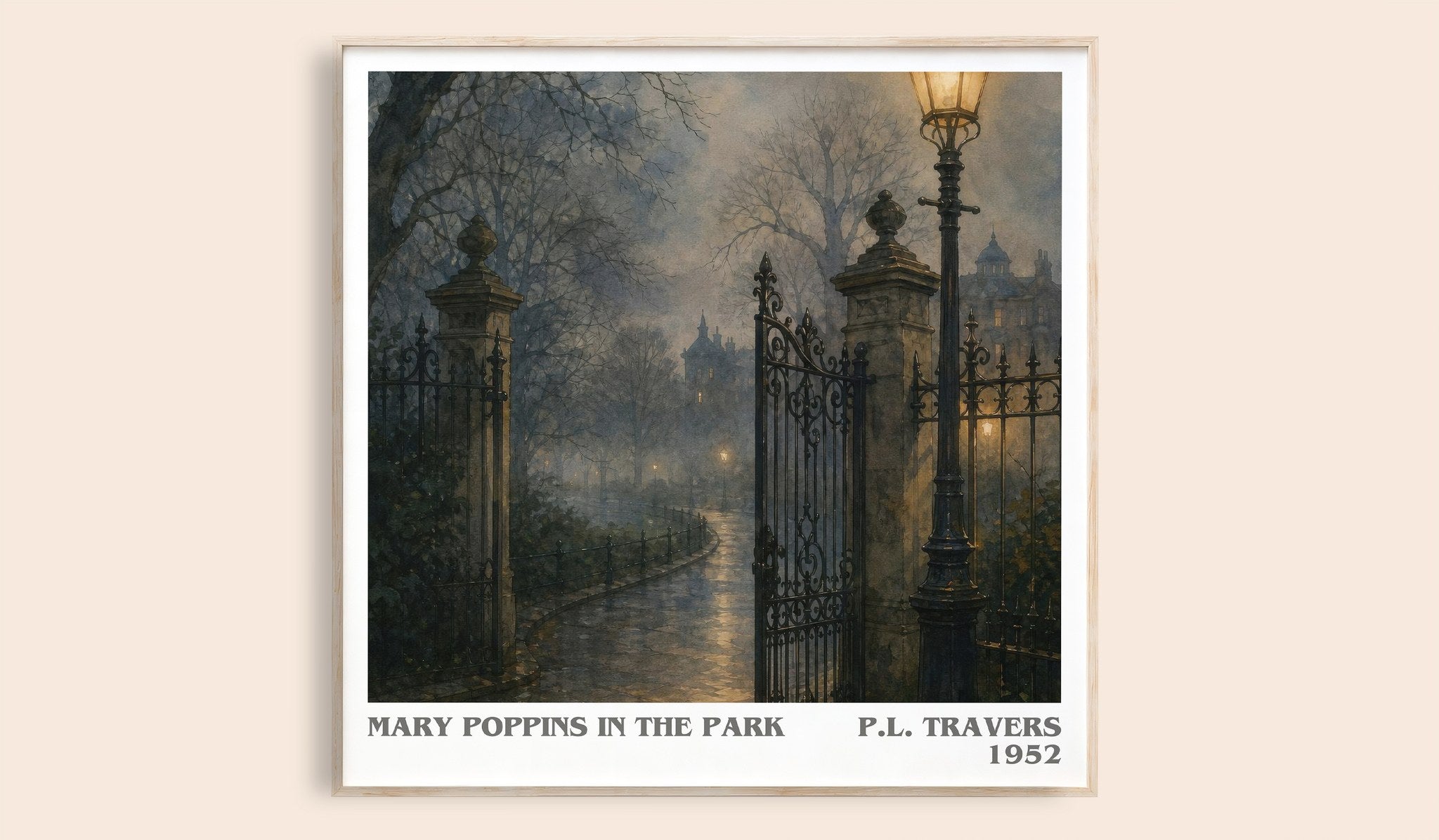 Mary Poppins in the Park Literary Art Print by P.L. Travers