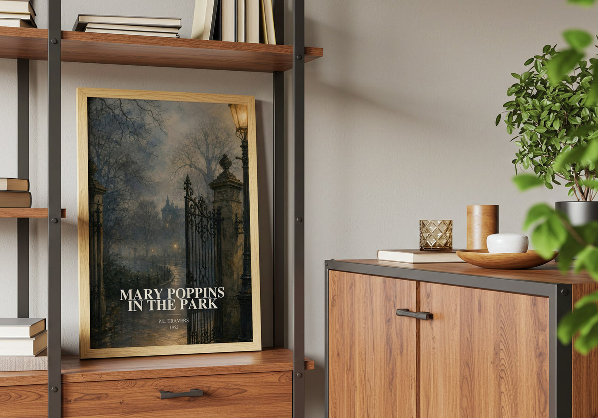Mary Poppins in the Park book watercolour illustration paper finish options – matte satin gloss