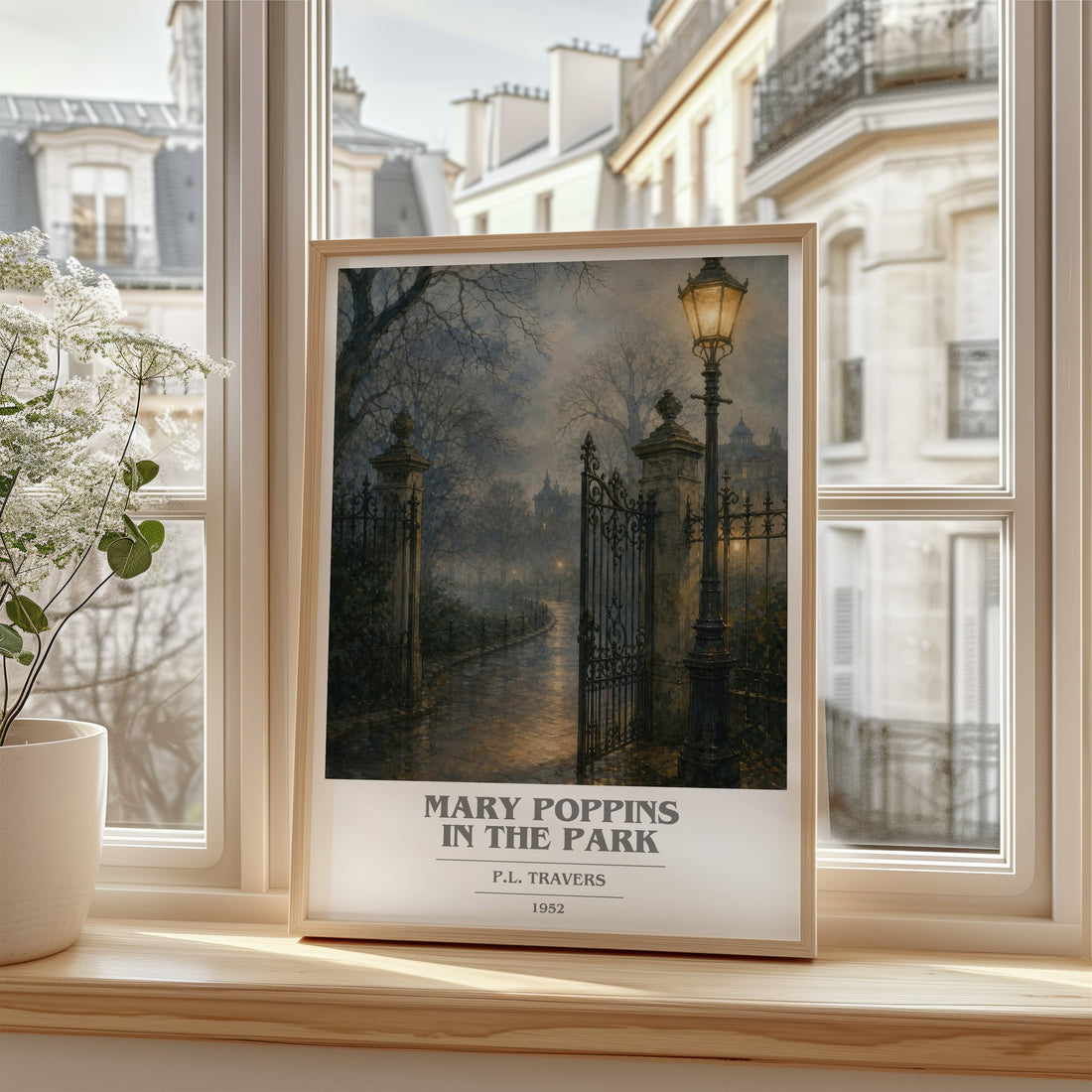 Mary Poppins in the Park book cover poster colour and style options – P.L. Travers book art