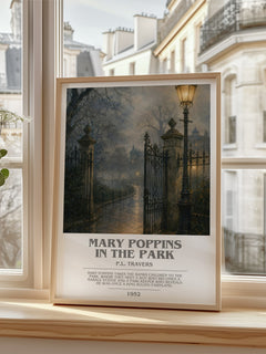 Mary Poppins in the Park bookish poster colour and style options – P.L. Travers book art