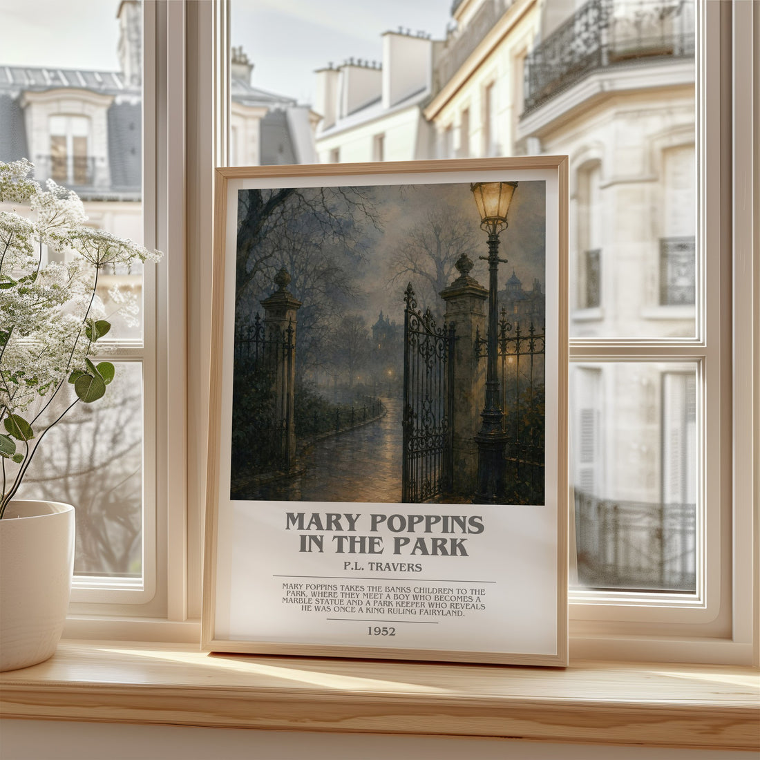 Mary Poppins in the Park bookish poster colour and style options – P.L. Travers book art