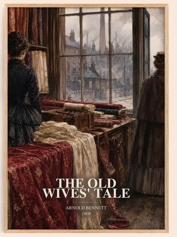 The Old Wives' Tale watercolour book poster by Arnold Bennett – framed literary art print