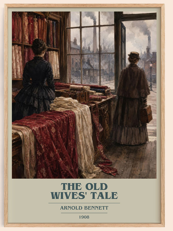 The Old Wives' Tale book cover book poster by Arnold Bennett – framed literary art print