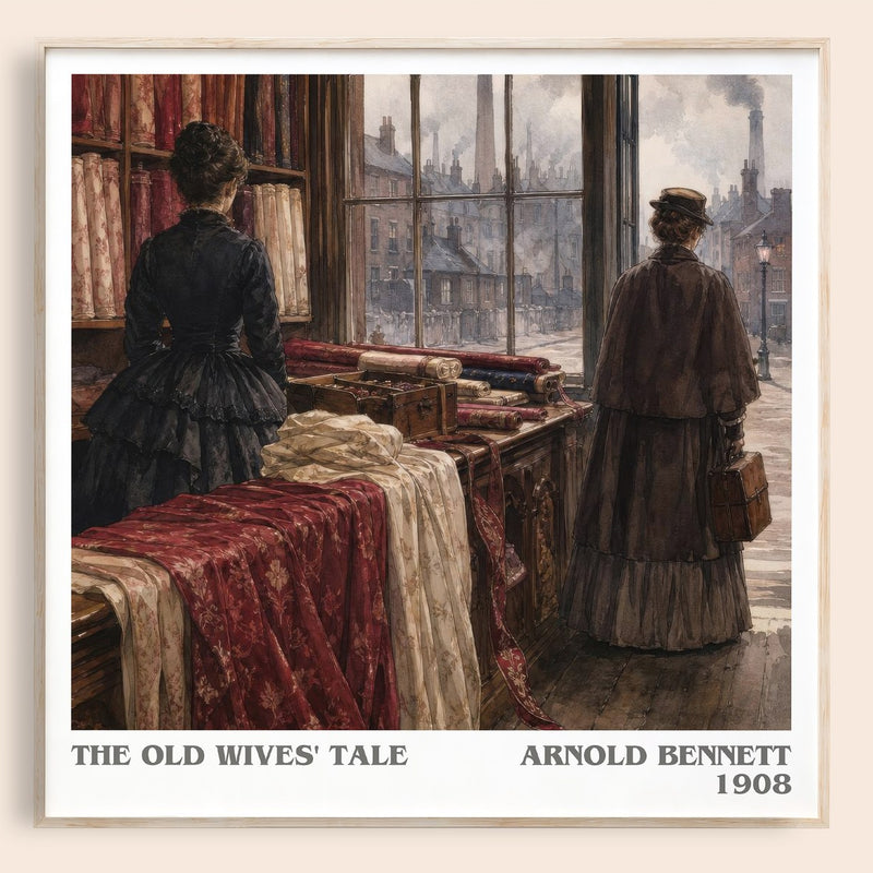 The Old Wives' Tale literary book poster by Arnold Bennett – framed literary art print