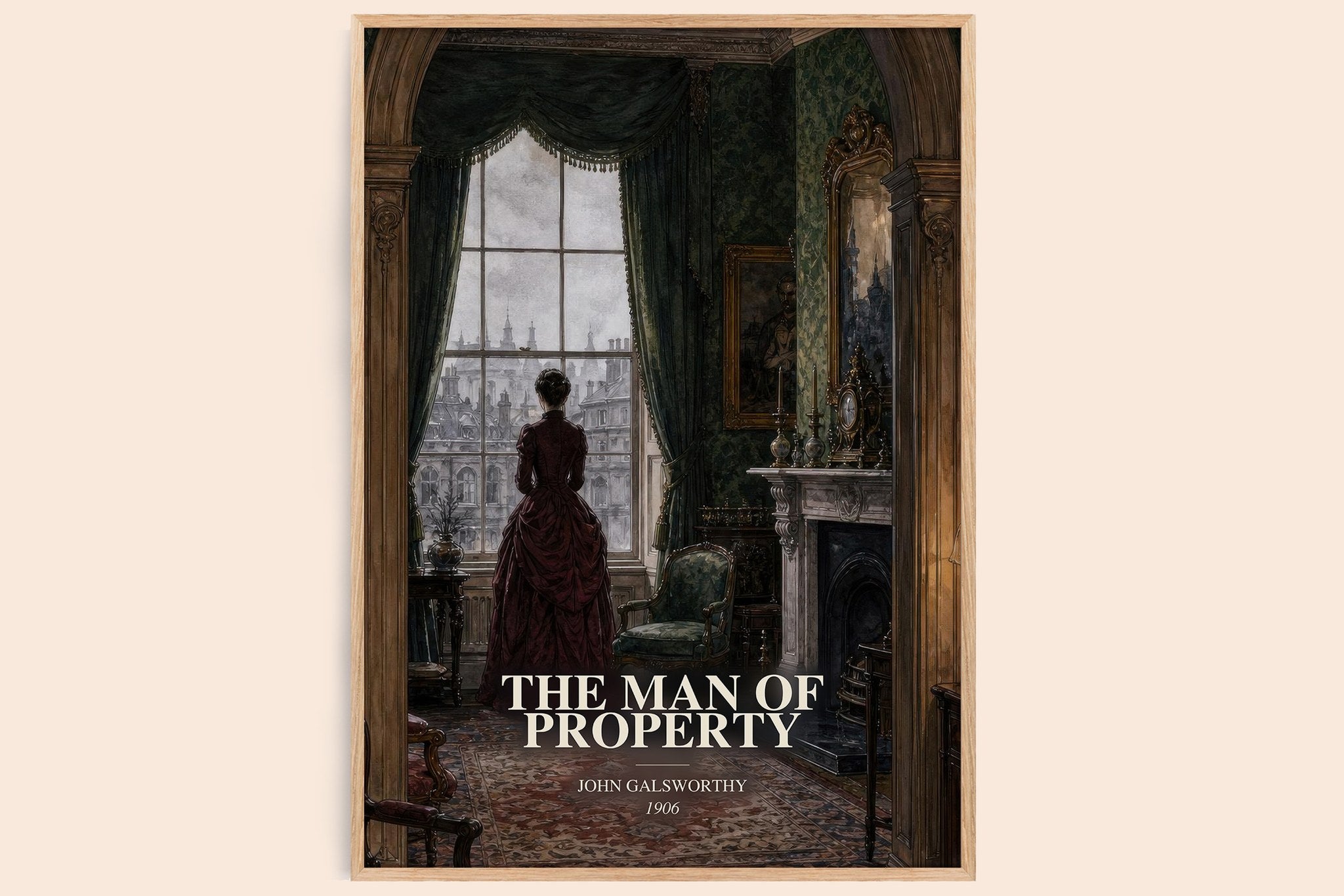 The Man of Property Book Watercolour Illustration by John Galsworthy