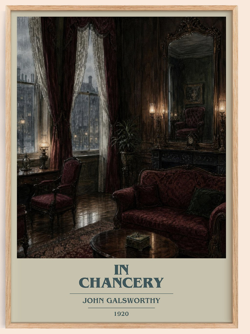 In Chancery book cover book poster by John Galsworthy – framed literary art print