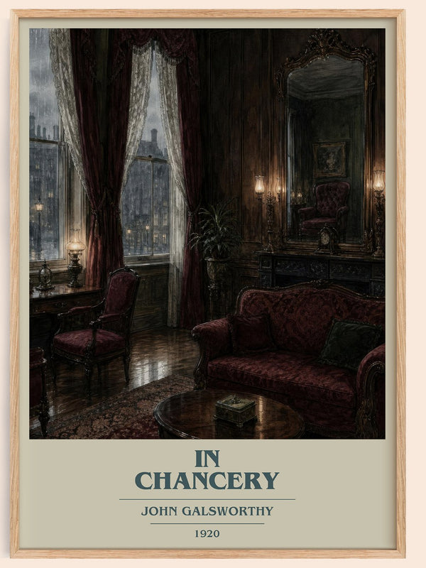 In Chancery book cover book poster by John Galsworthy – framed literary art print