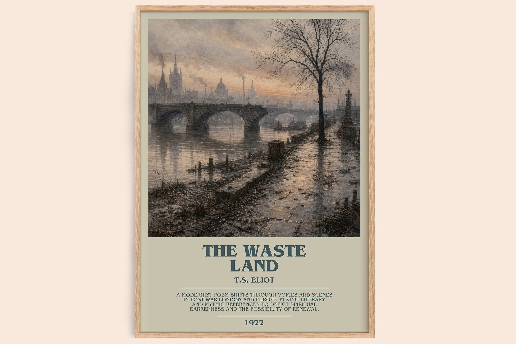 The Waste Land Bookish Wall Art by T.S. Eliot