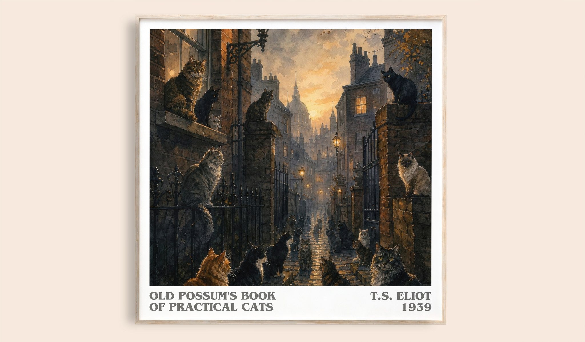 Old Possum's Book of Practical Cats Literary Art Print by T.S. Eliot