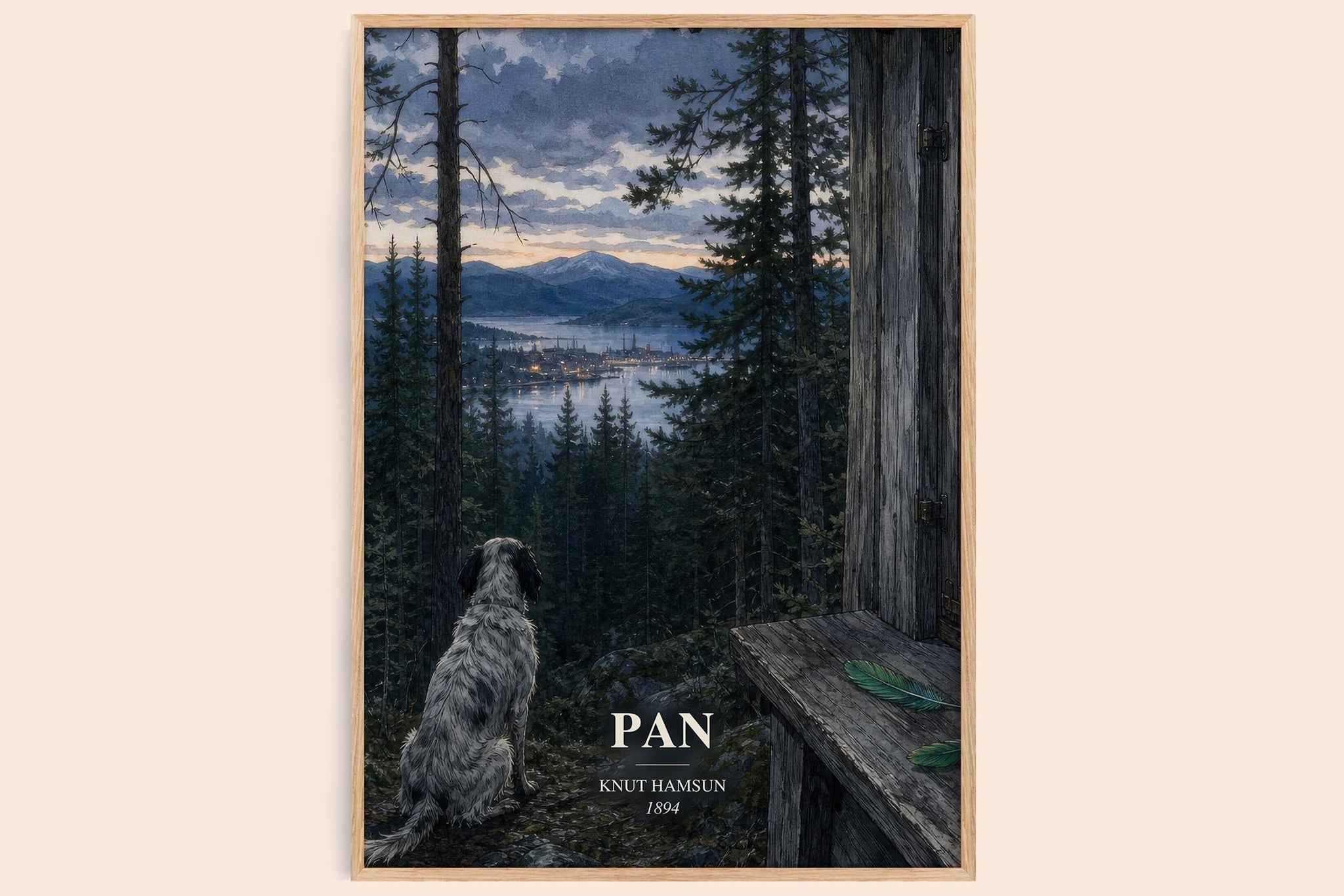 Pan Book Watercolour Illustration by Knut Hamsun