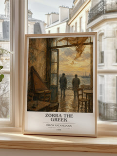Zorba the Greek book cover poster colour and style options – Nikos Kazantzakis book art