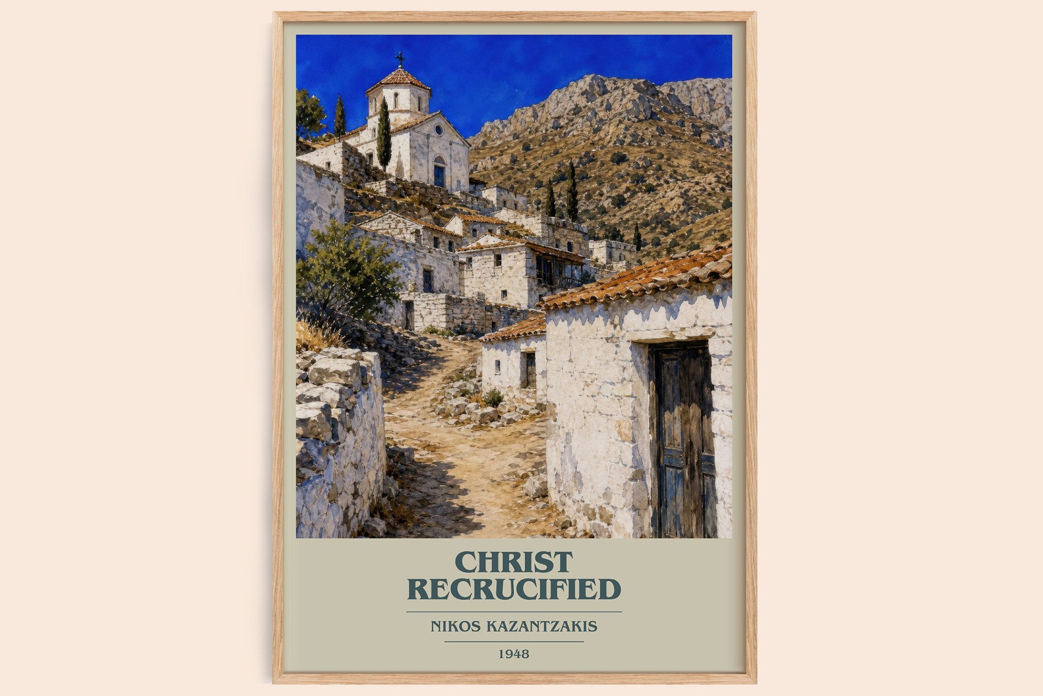 Christ Recrucified Book Cover Poster by Nikos Kazantzakis
