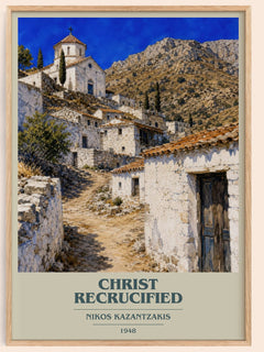 Christ Recrucified book cover book poster by Nikos Kazantzakis – framed literary art print