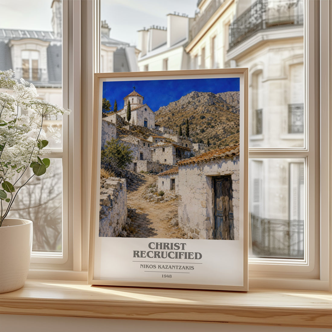 Christ Recrucified book cover poster colour and style options – Nikos Kazantzakis book art