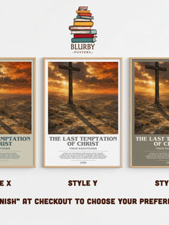 The Last Temptation of Christ bookish print in frame leaning in hallway – philosophy wall art