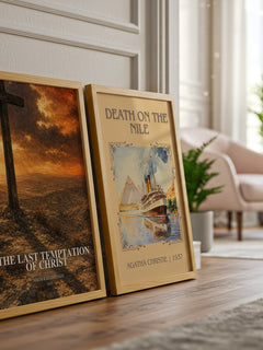 The Last Temptation of Christ watercolour print framed by window – literary home decor