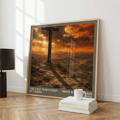 The Last Temptation of Christ literary print framed by window – literary home decor