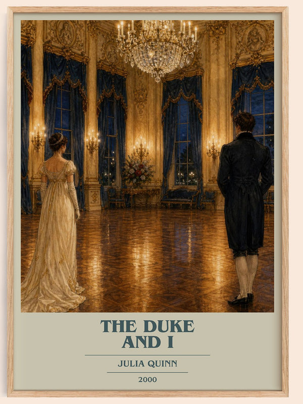 The Duke and I book cover book poster by Julia Quinn – framed literary art print