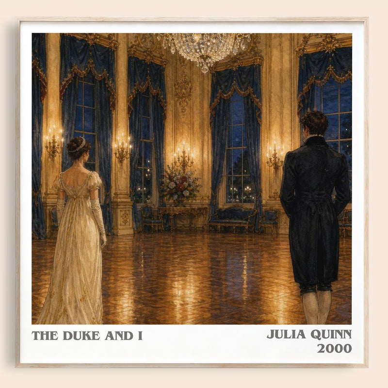 The Duke and I literary book poster by Julia Quinn – framed literary art print