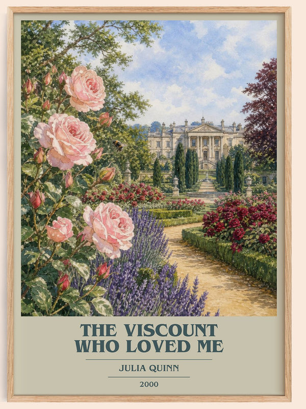 The Viscount Who Loved Me book cover book poster by Julia Quinn – framed literary art print