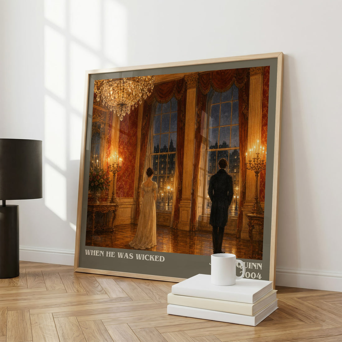 When He Was Wicked literary print framed by window – literary home decor