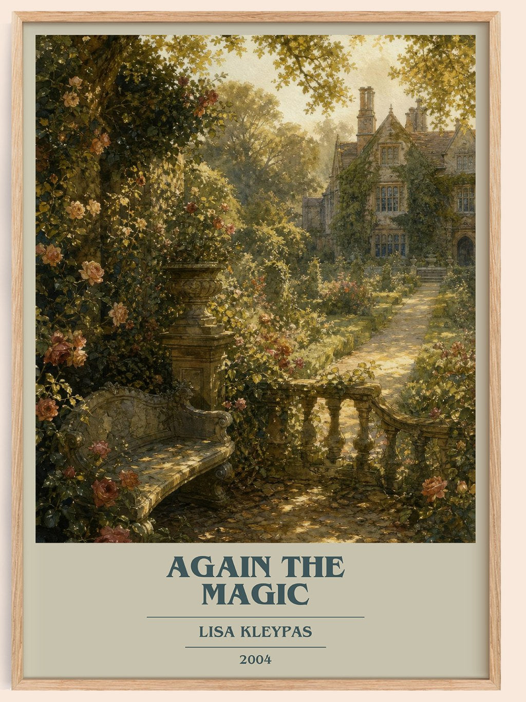 Again the Magic book cover book poster by Lisa Kleypas – framed literary art print