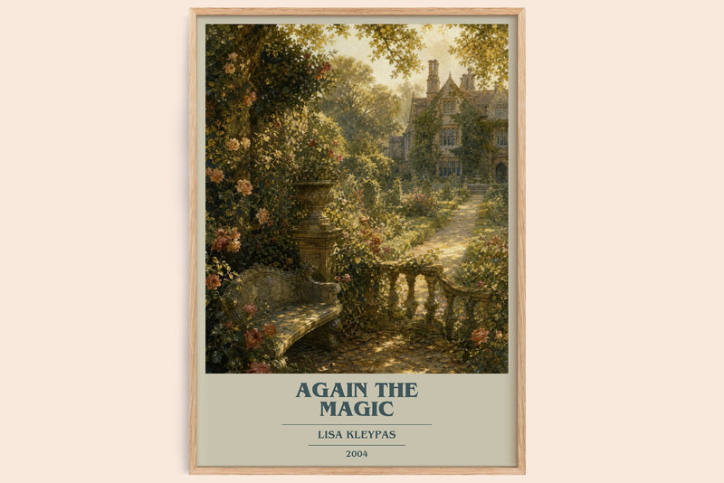 Again the Magic Book Cover Poster by Lisa Kleypas (Modern Minimalist style)