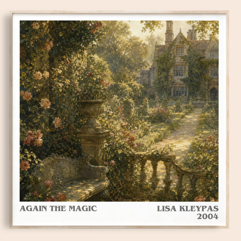 Again the Magic literary book poster by Lisa Kleypas – framed literary art print