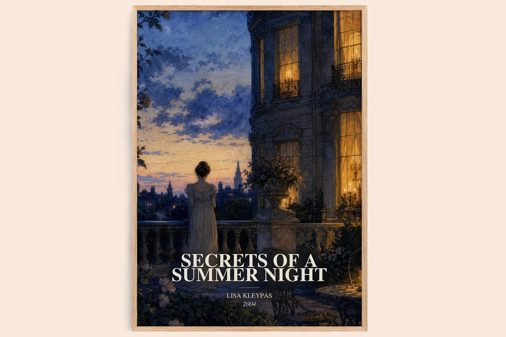 Secrets of a Summer Night Book Watercolour Illustration by L. Kleypas