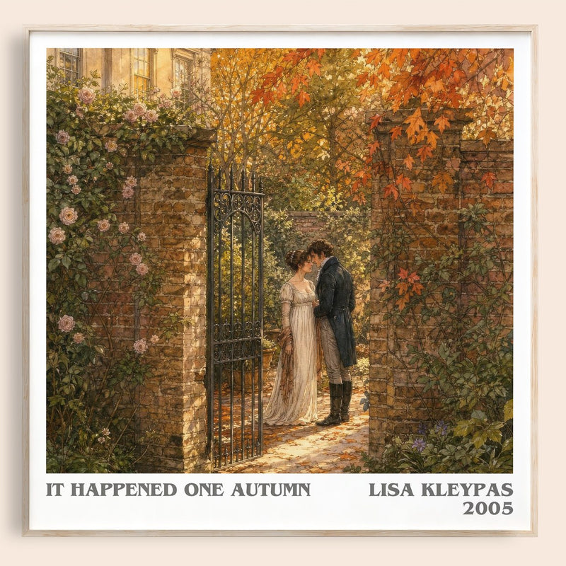 It Happened One Autumn literary book poster by Lisa Kleypas – framed literary art print