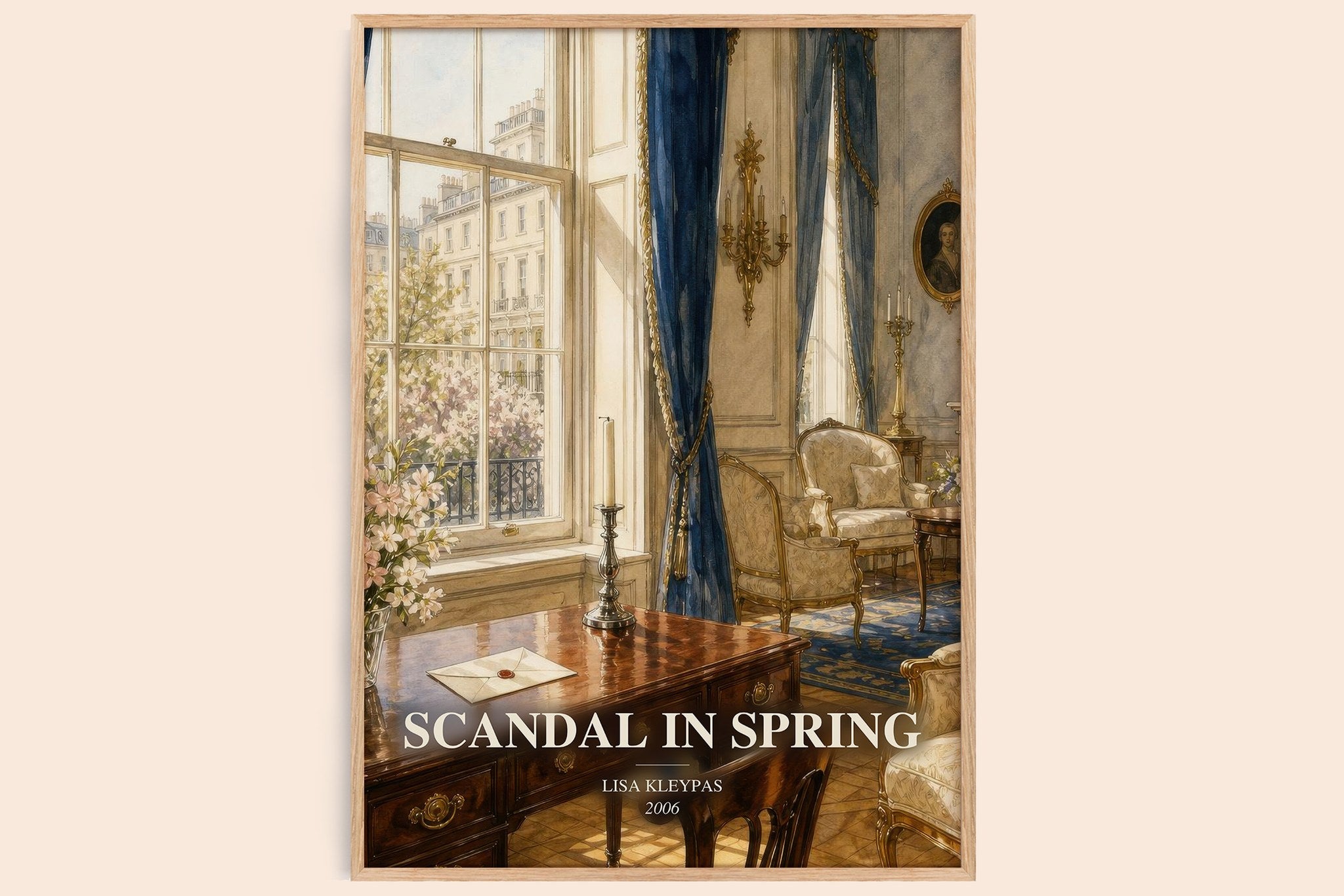 Scandal in Spring Book Watercolour Illustration by Lisa Kleypas