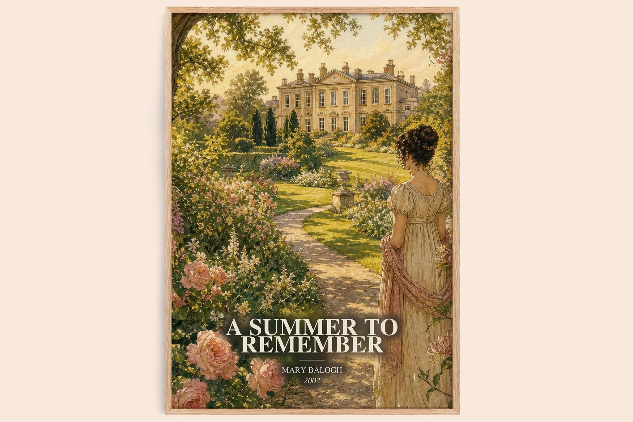 A Summer to Remember Book Watercolour Illustration by Mary Balogh