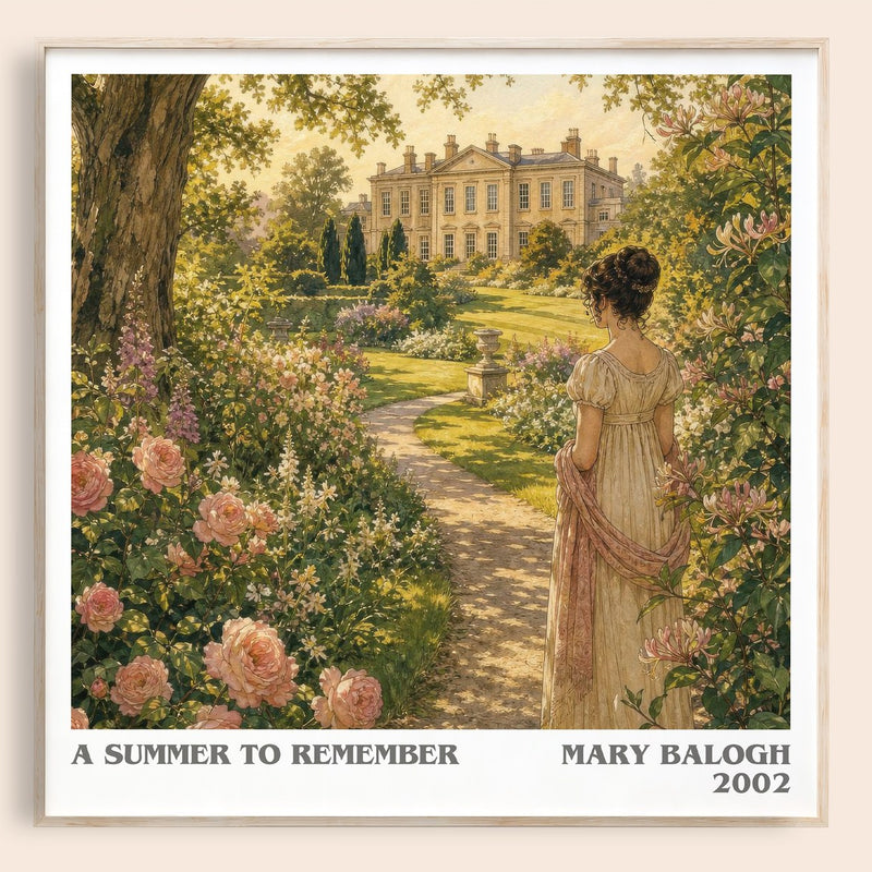 A Summer to Remember literary book poster by Mary Balogh – framed literary art print