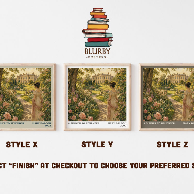 A Summer to Remember literary print in frame leaning in hallway – romance wall art