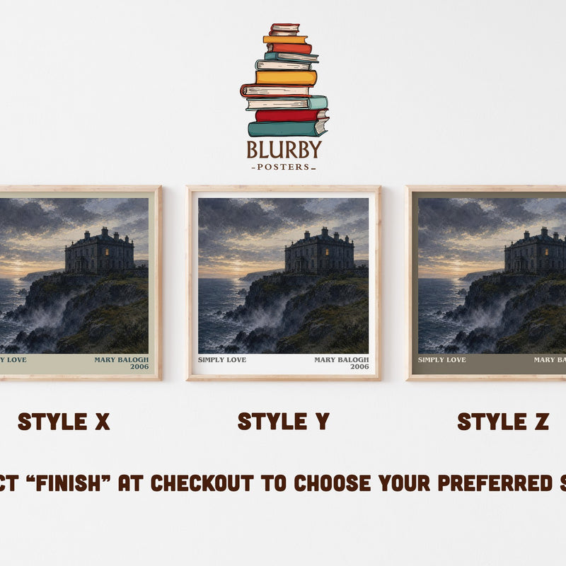Simply Love literary print in frame leaning in hallway – romance wall art