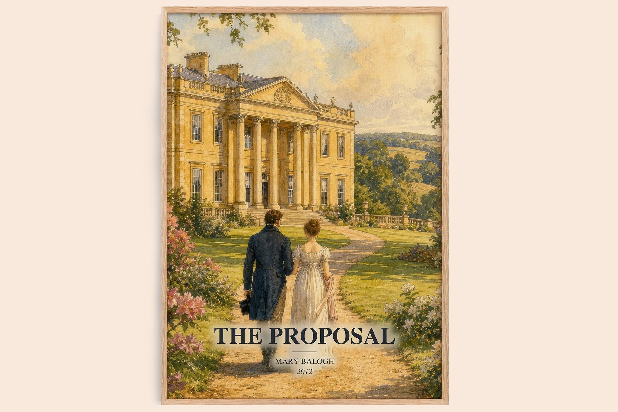 The Proposal Book Watercolour Illustration by Mary Balogh