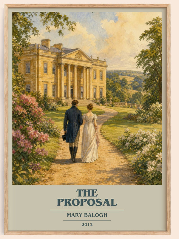 The Proposal book cover book poster by Mary Balogh – framed literary art print