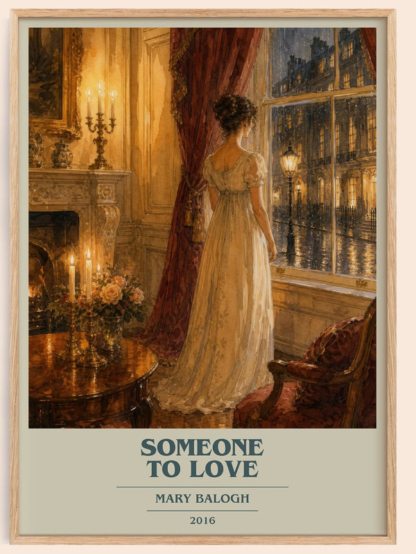 Someone to Love book cover book poster by Mary Balogh – framed literary art print