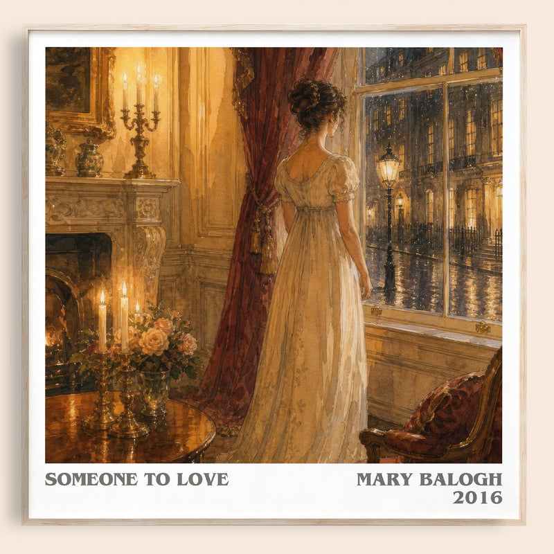 Someone to Love literary book poster by Mary Balogh – framed literary art print