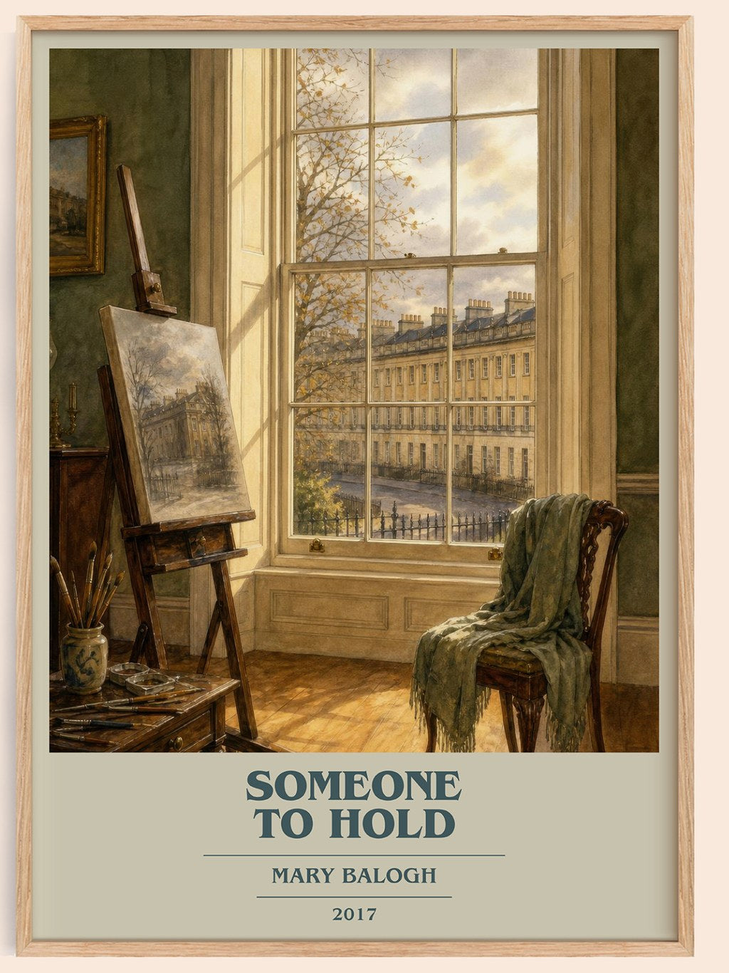 Someone to Hold book cover book poster by Mary Balogh – framed literary art print