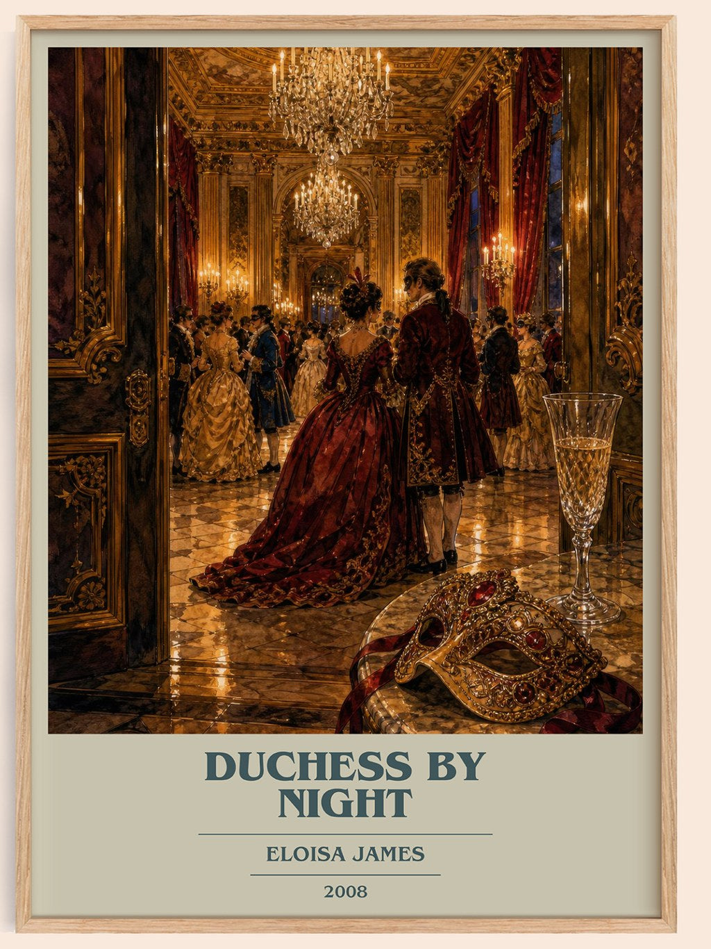 Duchess by Night book cover book poster by Eloisa James – framed literary art print