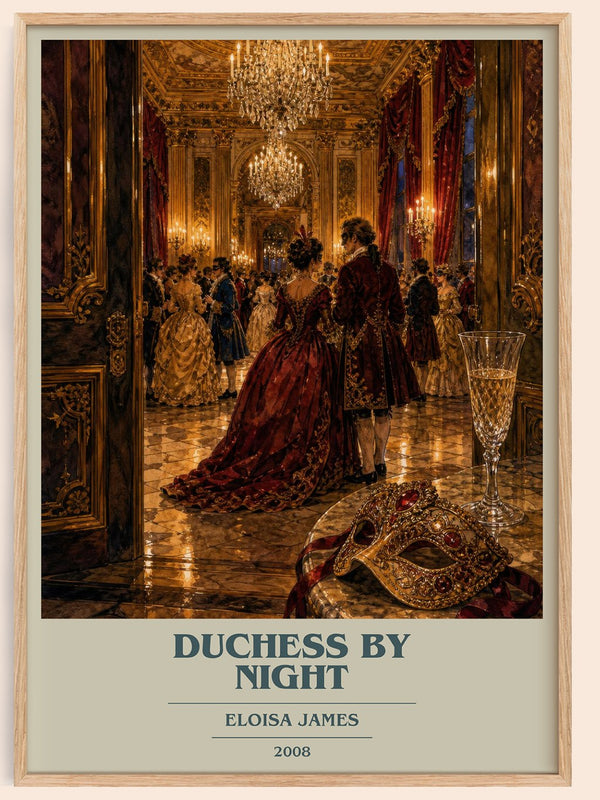 Duchess by Night book cover book poster by Eloisa James – framed literary art print