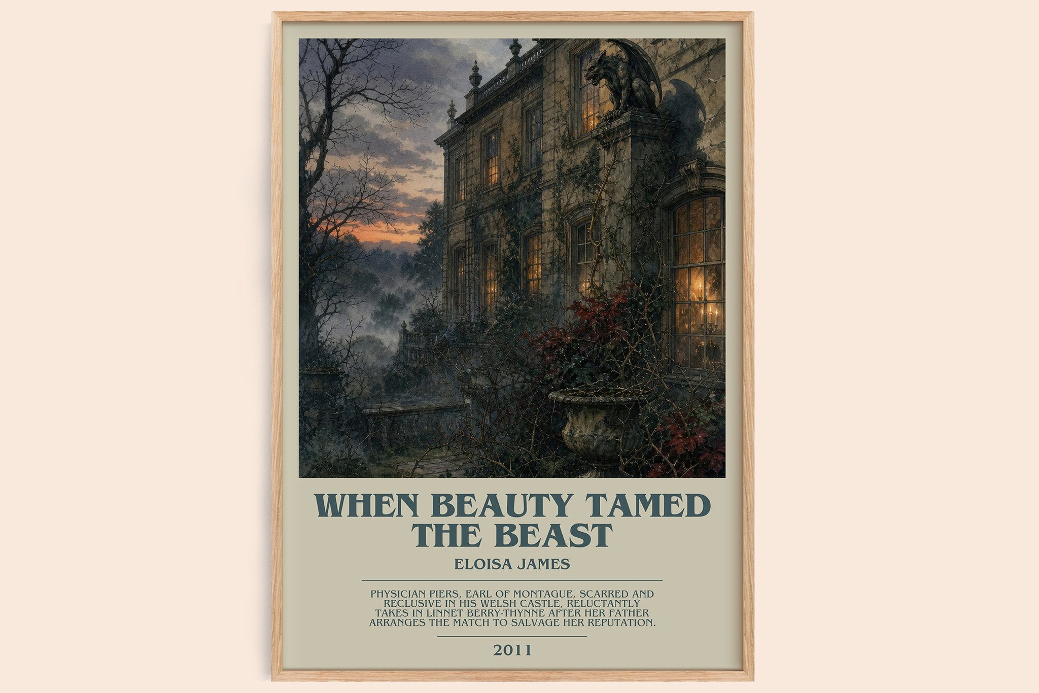 When Beauty Tamed the Beast Bookish Wall Art by Eloisa James