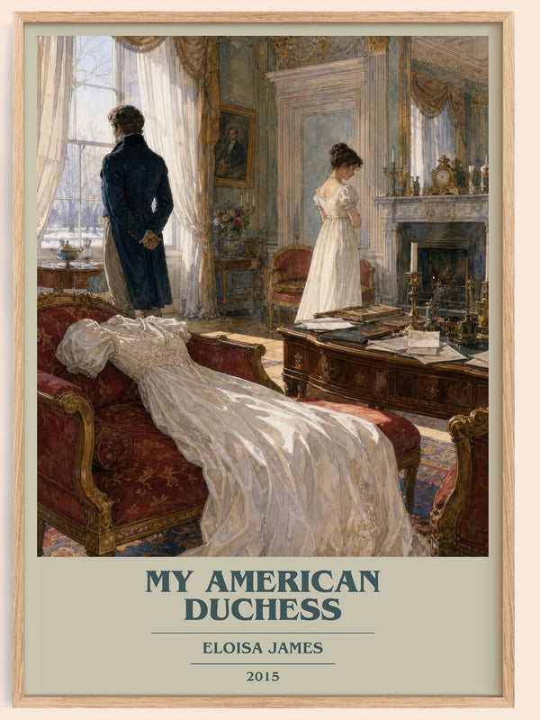 My American Duchess book cover book poster by Eloisa James – framed literary art print